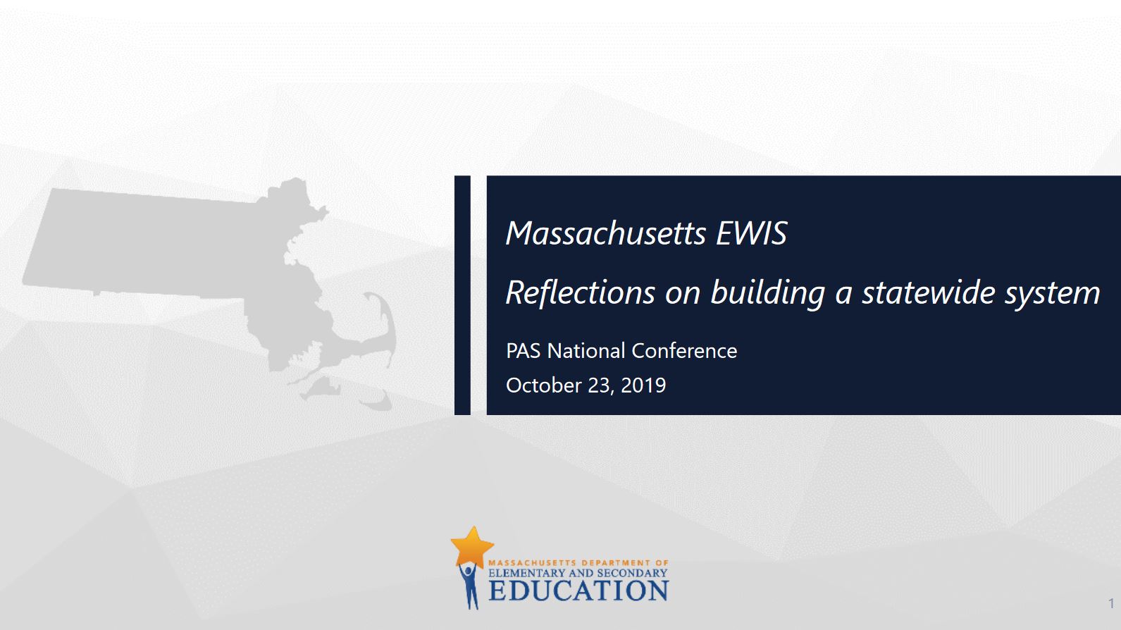 MDESE Reflections on Building a Statewide System
